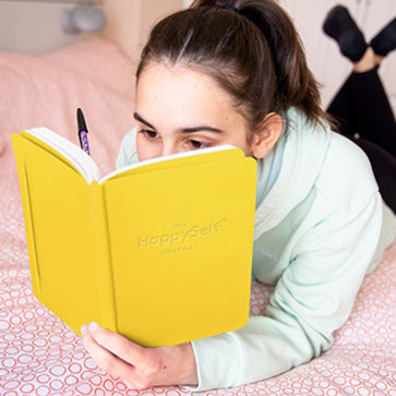 HappySelf Journal Junior 6-12 Ans – Journal Quotidien Positif & Gratitude Édition Jaune (Français)